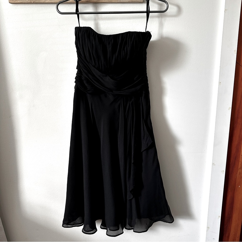 WHBM | Women’s Strapless Silk Little Black Dress size 00